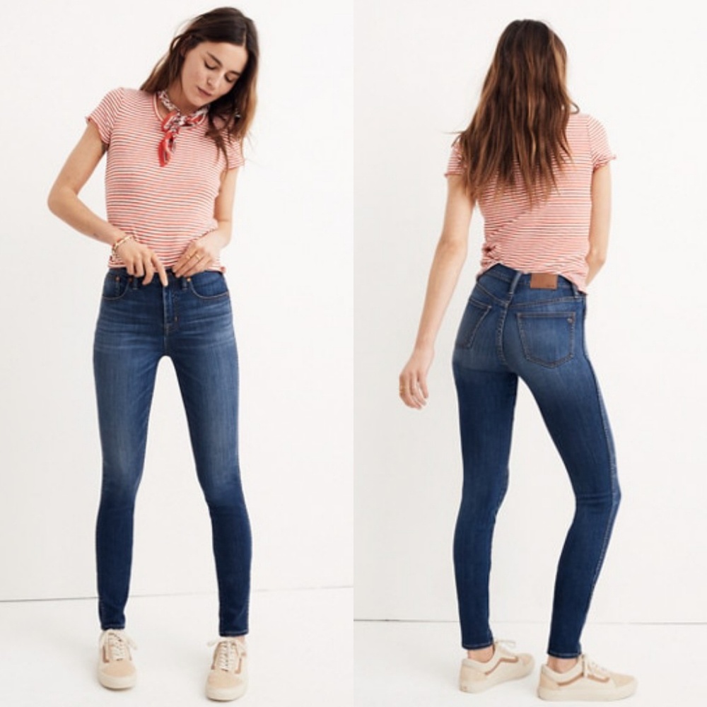 Madewell 10 Inch High-Rise Skinny Blue Danny Jeans